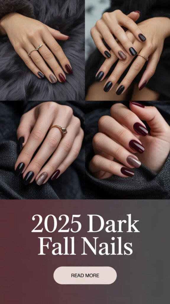 Dark Fall Nails: Trendy Ideas and Inspo for Autumn Winter Manicure
