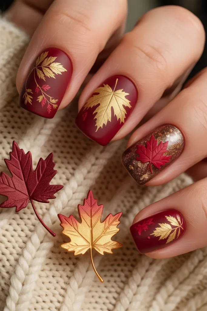 2025 Red Fall Nails: Bold, Dark Cherry Designs for Autumn