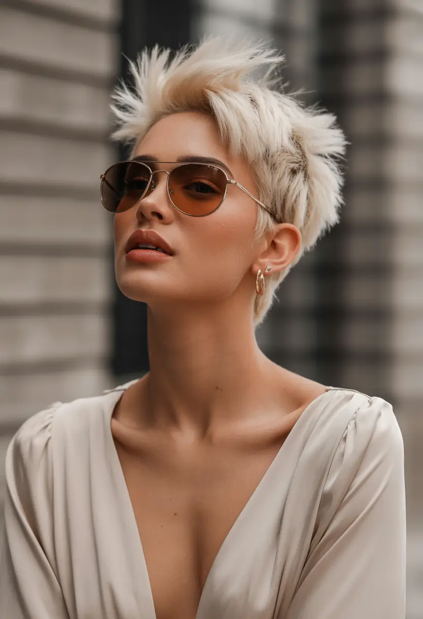 Cute and Easy Hairstyles for Fall Season 2025 Blonde Tousled Pixie
