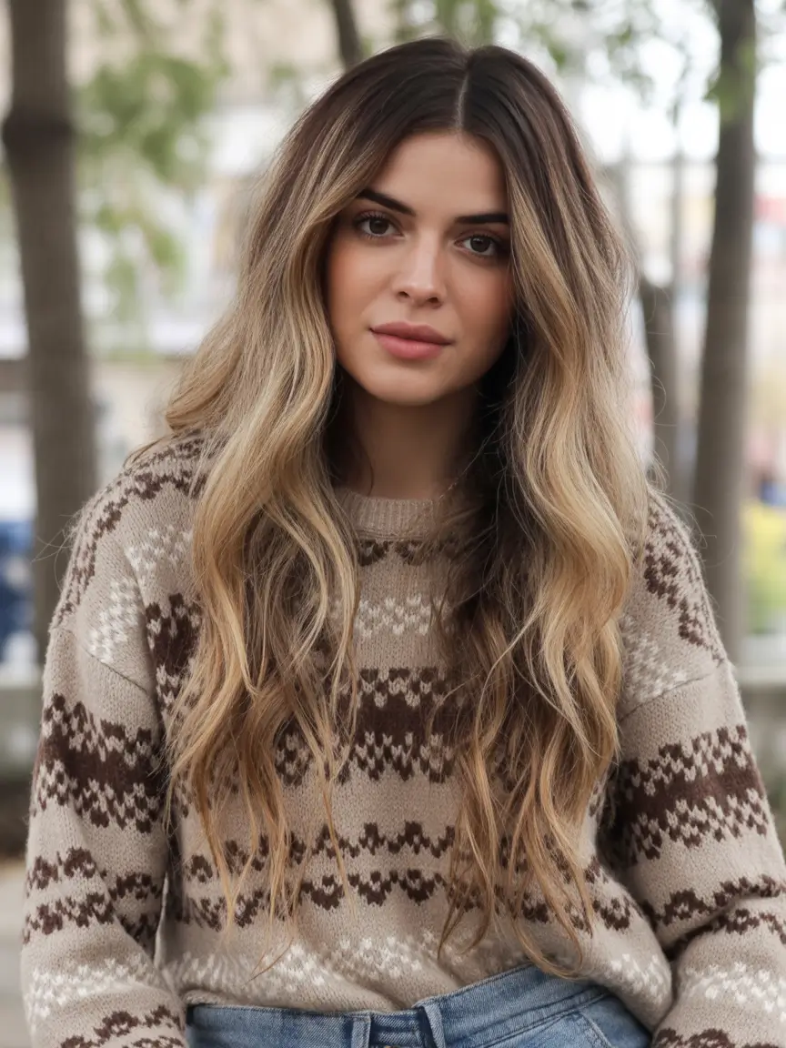 Fall long haircut Balayage Glow with Long Layers