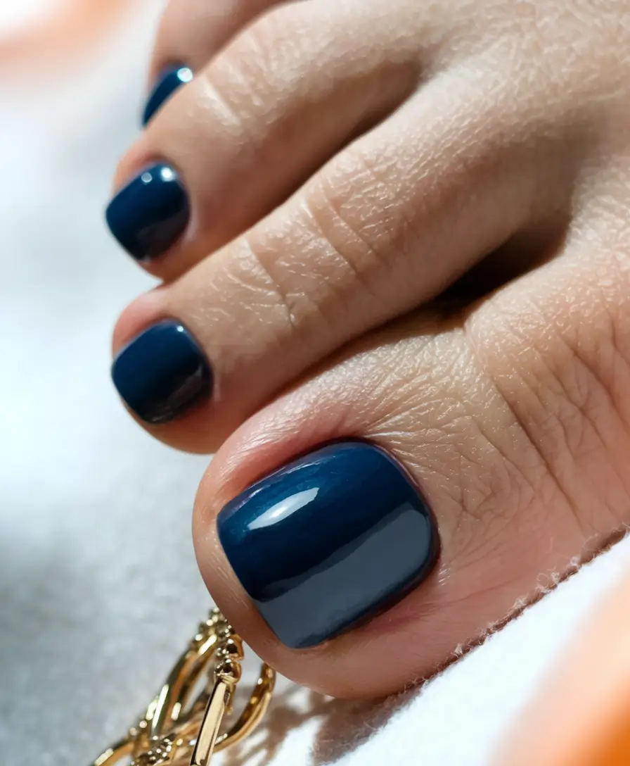 Fall 2025 Pedicure Colors Deep Midnight Blue