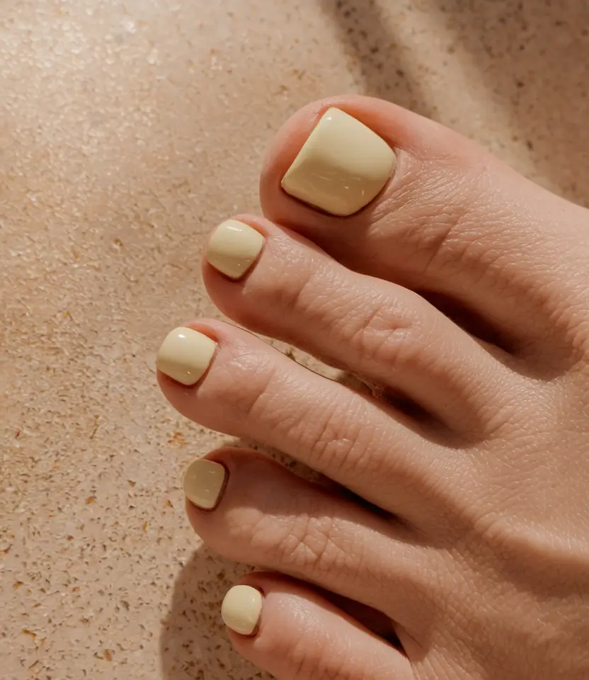 Fall 2025 Pedicure Colors Creamy Butter Beige