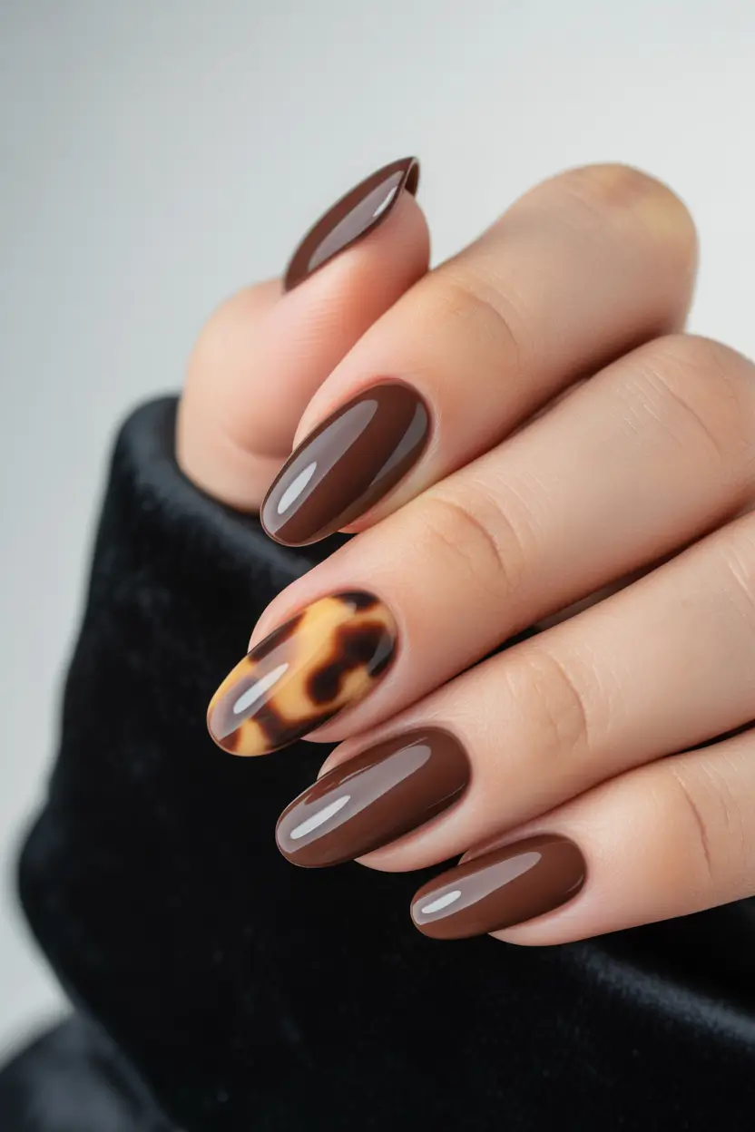 Fall Nail Inspo & Ideas 2025 Tortoiseshell Accents