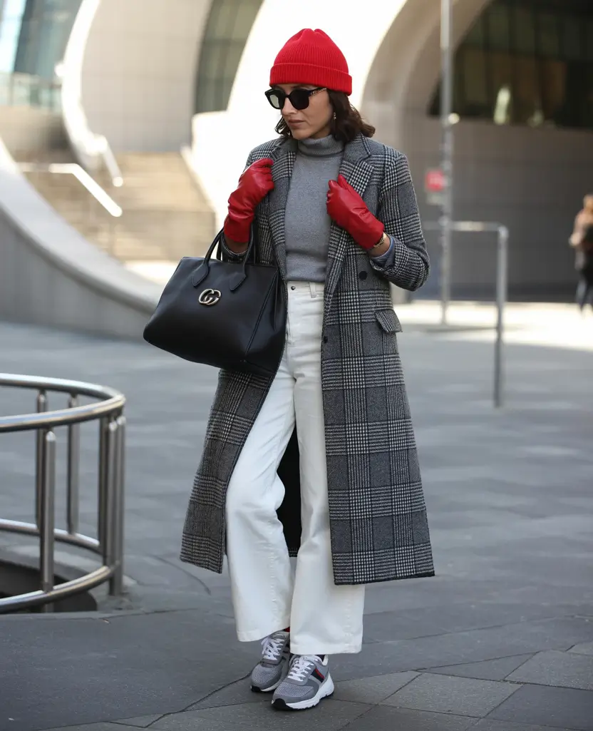 Fall outfits ideas for October 2025 Modern City Chic with a Bold Twist