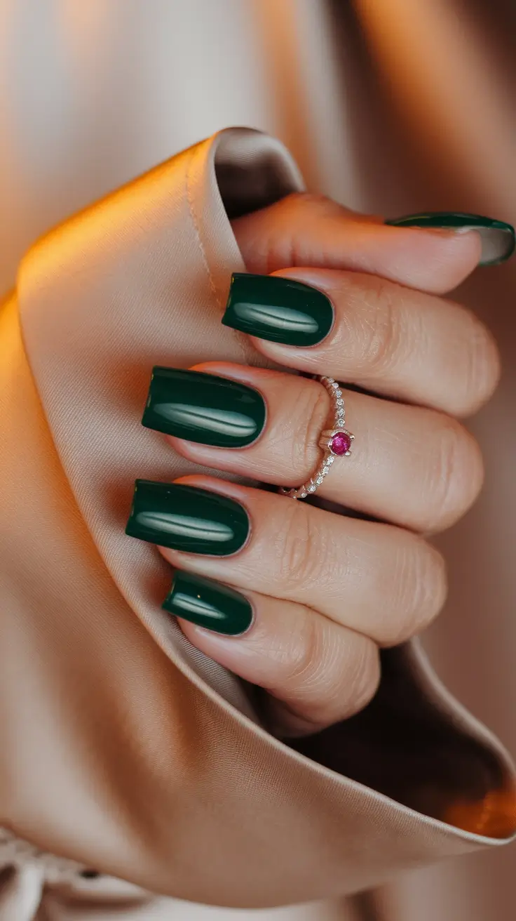 Modern Fall Manicure Ideas 2025 Emerald Statement