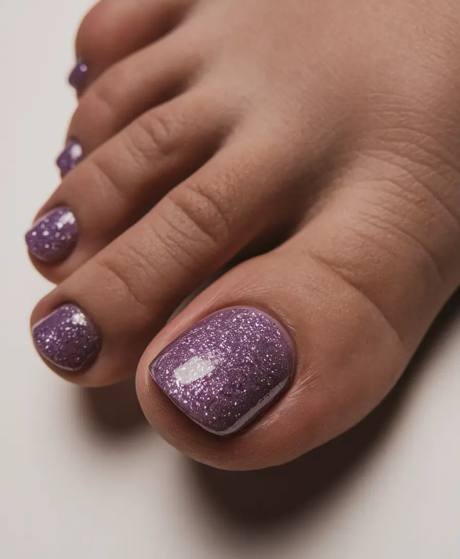 Stylish Fall Toe Nail Colors 2025 Lavender Stardust