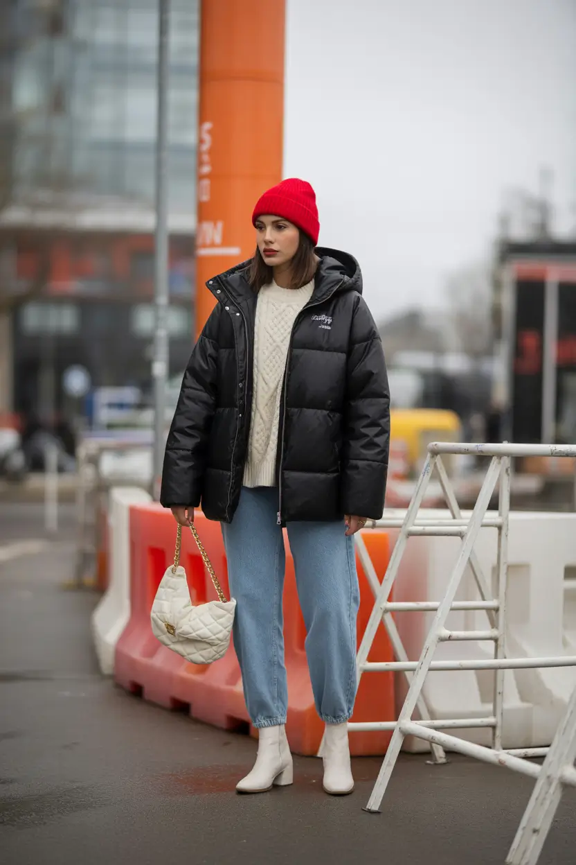 Trendy Winter 2025 - 2026 Puffer Jacket Outfit Classic With a Twist