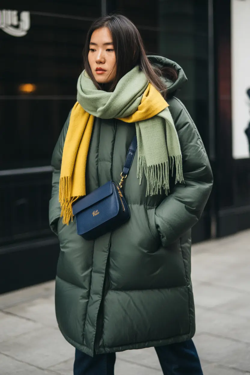 Trendy Winter 2025 - 2026 Puffer Jacket Outfit Layered Warmth With Playful Accents