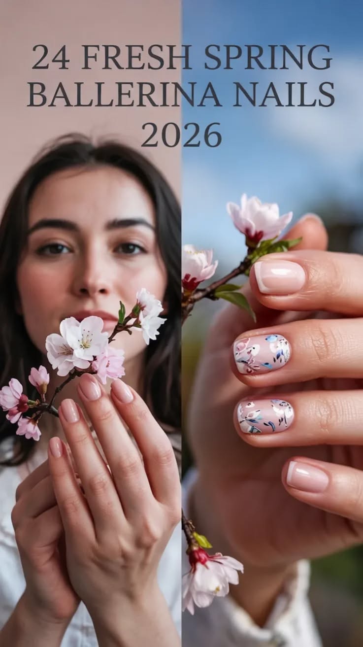 24 Fresh Spring Ballerina Nails 2026 for a Soft & Elegant Look