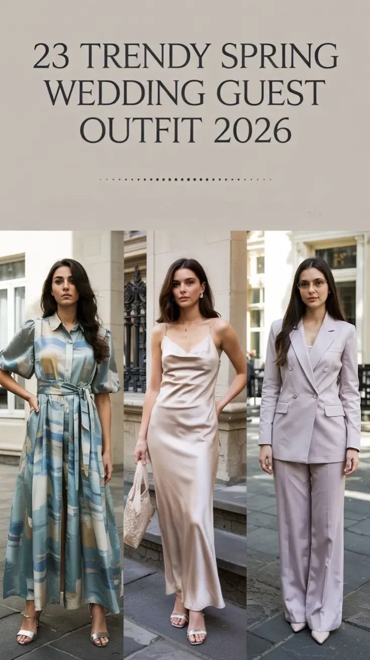 TRENDY SPRING WEDDING GUEST OUTFIT 2026