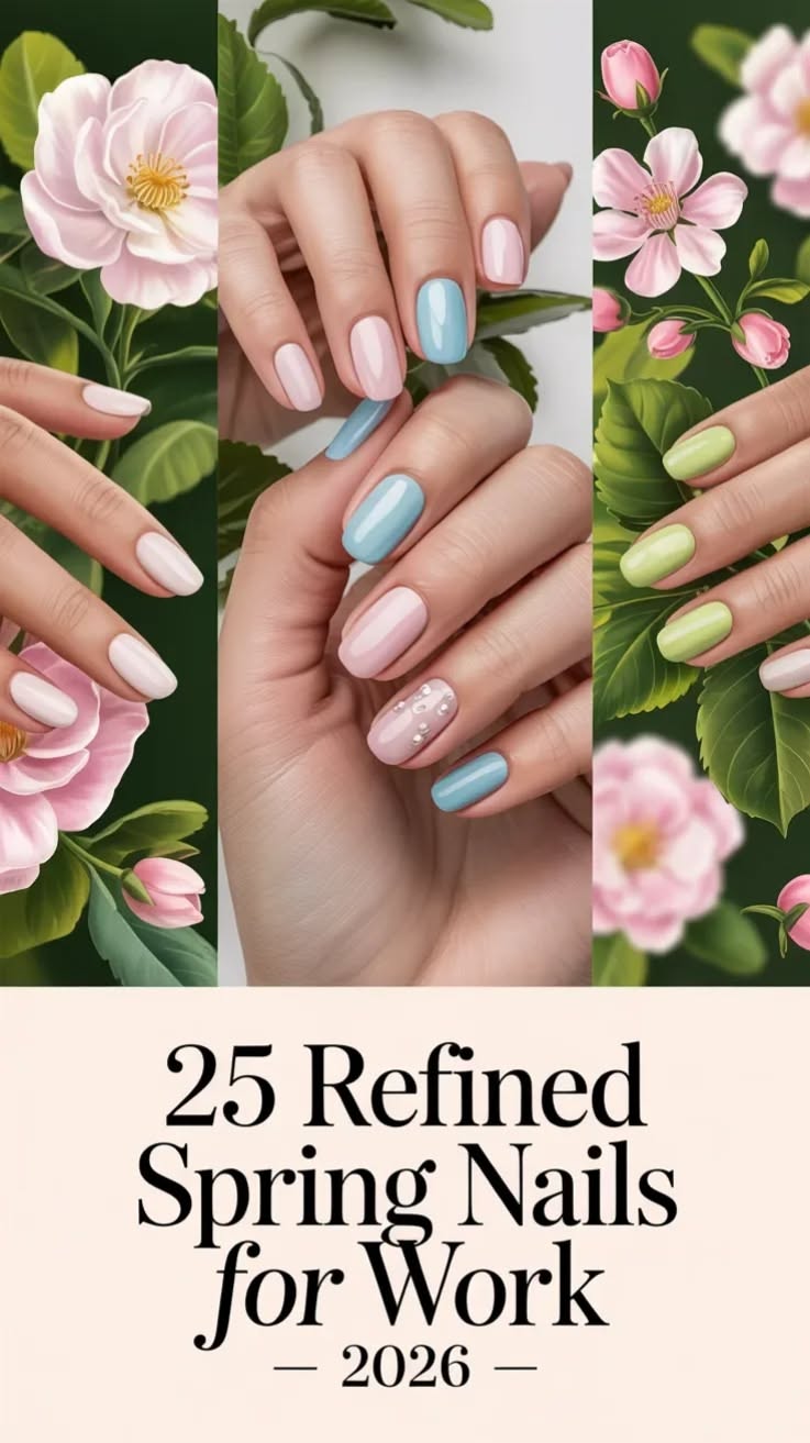 25 Refined Spring Nails for Work 2026: Elegant Office Manicure Ideas