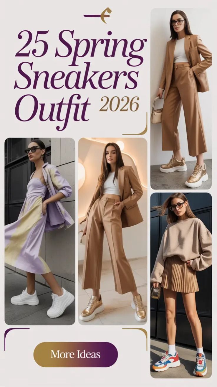 25 Spring Sneakers Outfit Ideas for 2026 That Feel Fresh, Modern, and Wearable