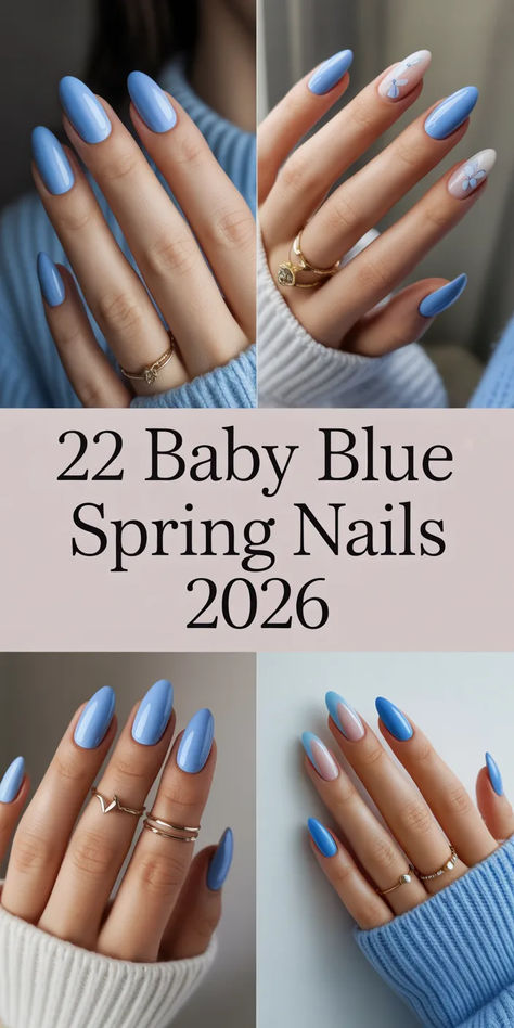 BABY BLUE SPRING NAILS