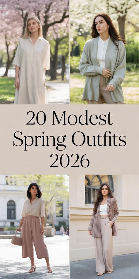 20 Modest Spring Outfits 2026 That Feel Fresh, Elegant, and Effortless