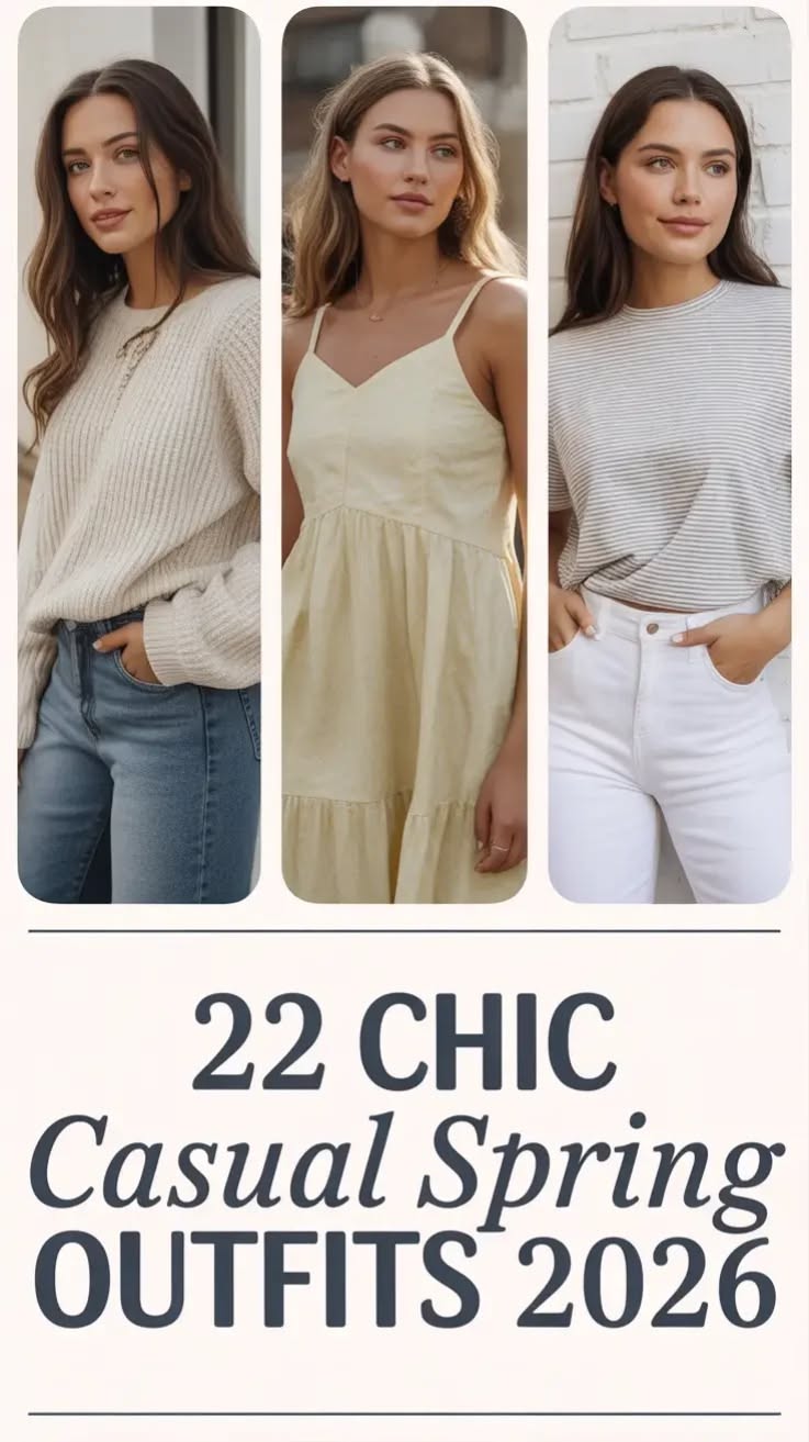 CHIC CASUAL SPRING OUTFITS 2026 🌸