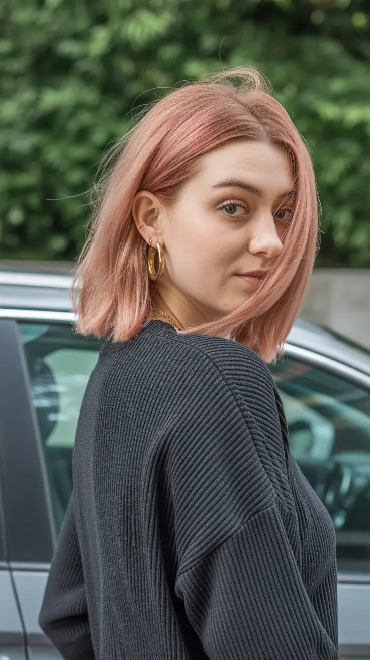 best spring bob haircuts 2026 Rose Pastel Straight Bob with Spring Glow Finish