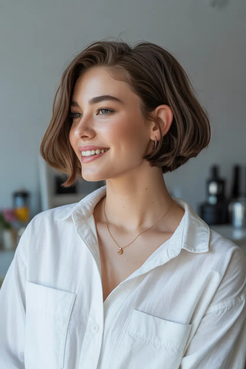 best spring bob haircuts 2026 Soft Side Swept Bob with Gentle Spring Warmth