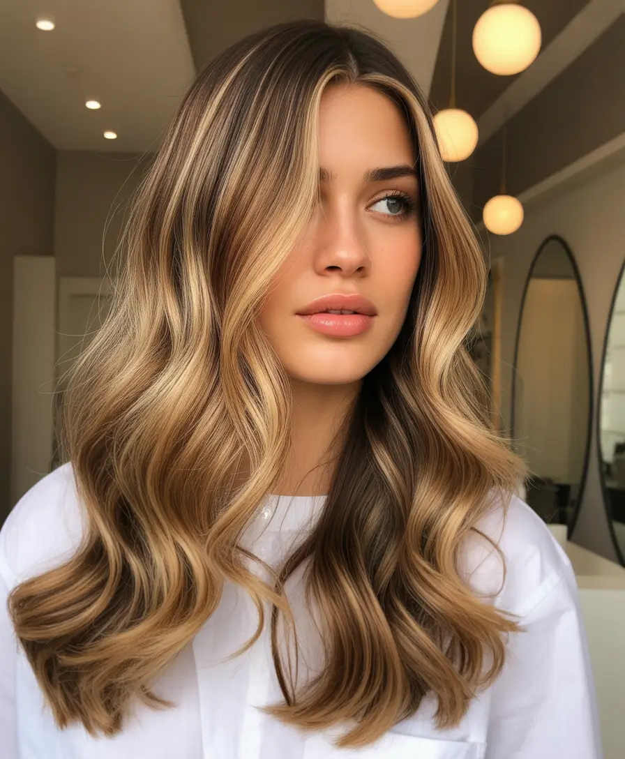 modern spring blonde hair color inspiration 2026 Golden Ribbon Highlights For Spring Glow