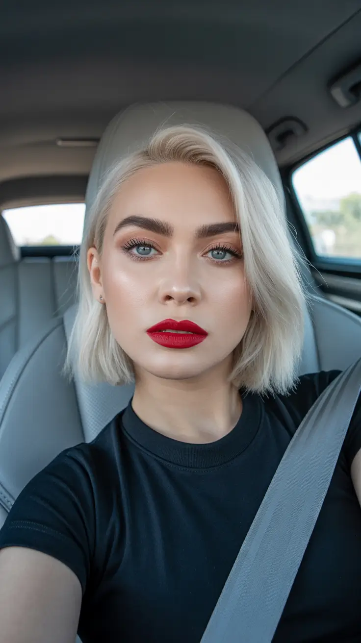 modern spring blonde hair color inspiration 2026 Chic Bright Blonde Bob