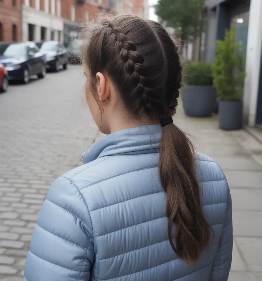 easy spring braids hairstyles 2026 + Double Row Braids Into A Low Ponytail For Busy Days