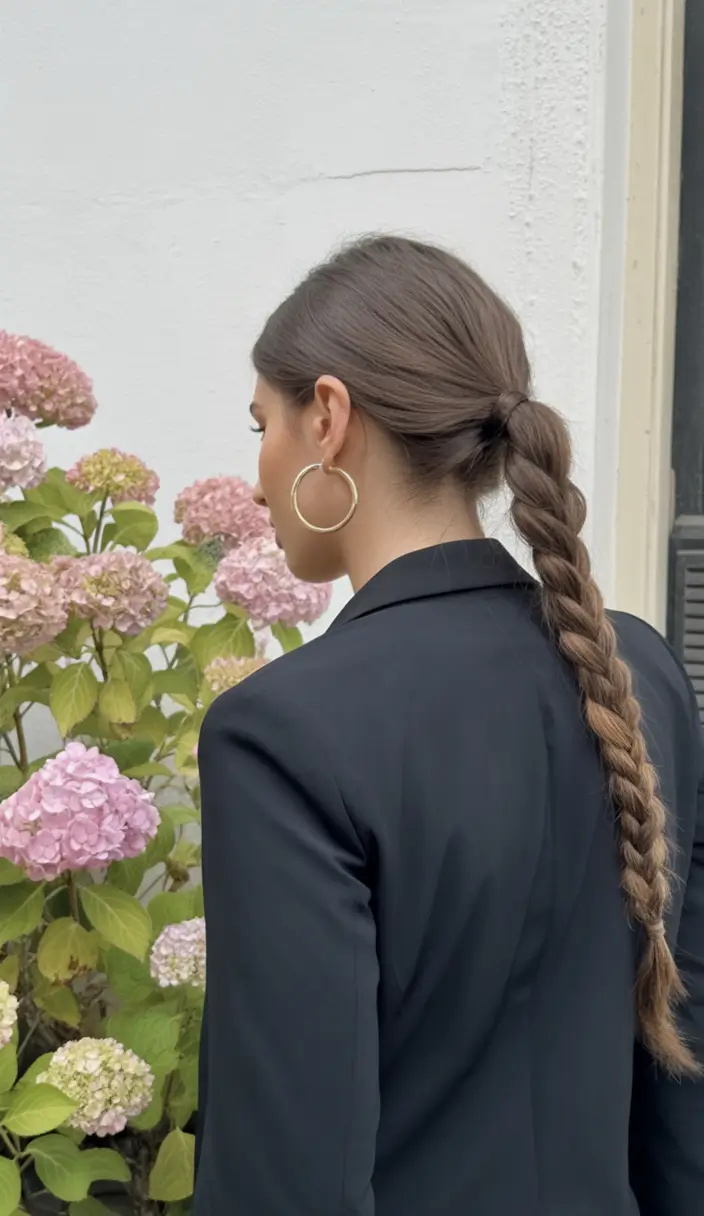 easy spring braids hairstyles 2026 Low Sleek Braid With Quiet Luxury Energy