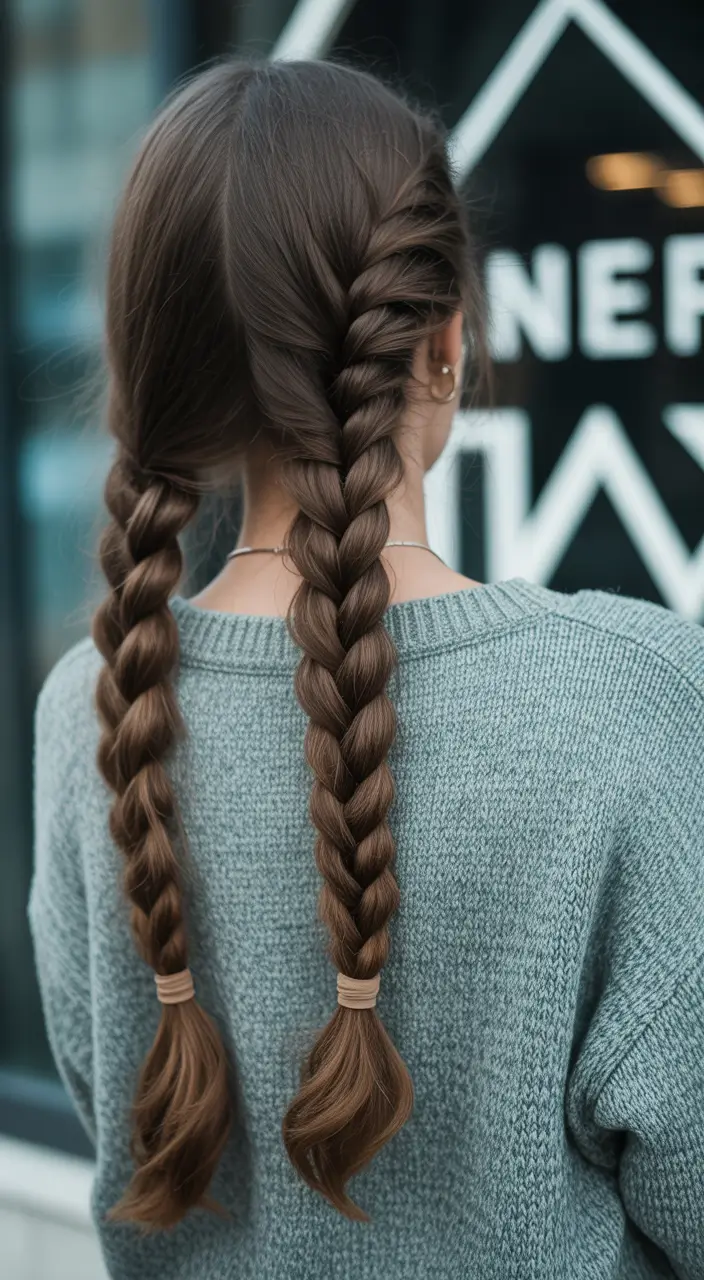 cute easy spring hairstyles 2026 + Classic Double Braids That Stay Put All Day