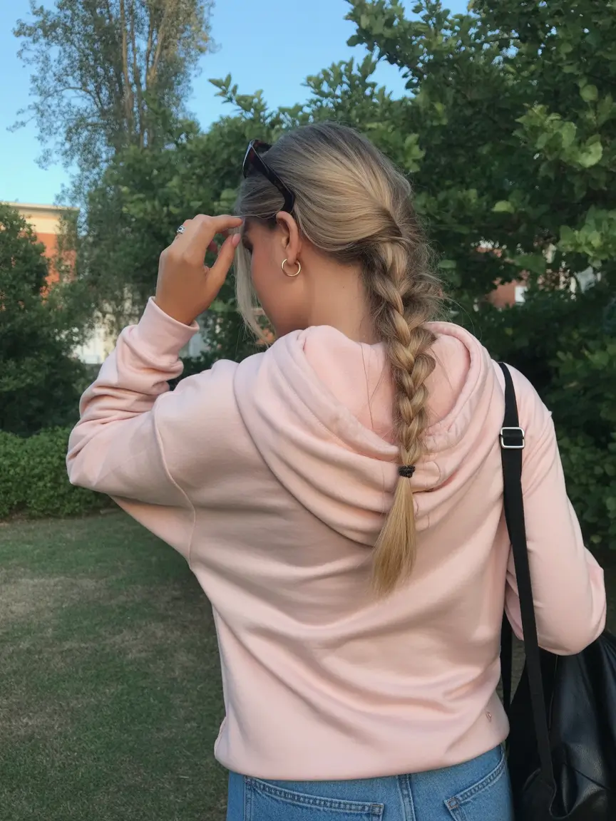 cute easy spring hairstyles 2026 + Everyday Braided Ponytail For On-The-Go Days