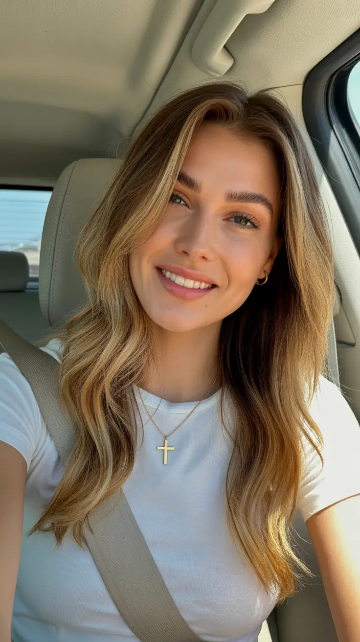 trendy spring hair color ideas 2026 to look younger + Sunlit Bronde With Face-Framing Highlights For Spring Days