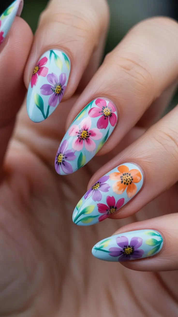 chic-spring-nail-art-trends-2026 Pastel Garden Mix