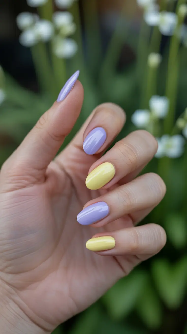 trendy spring nail colors 2026 + Pastel Skittle Mix That Feels Playful But Still Chic