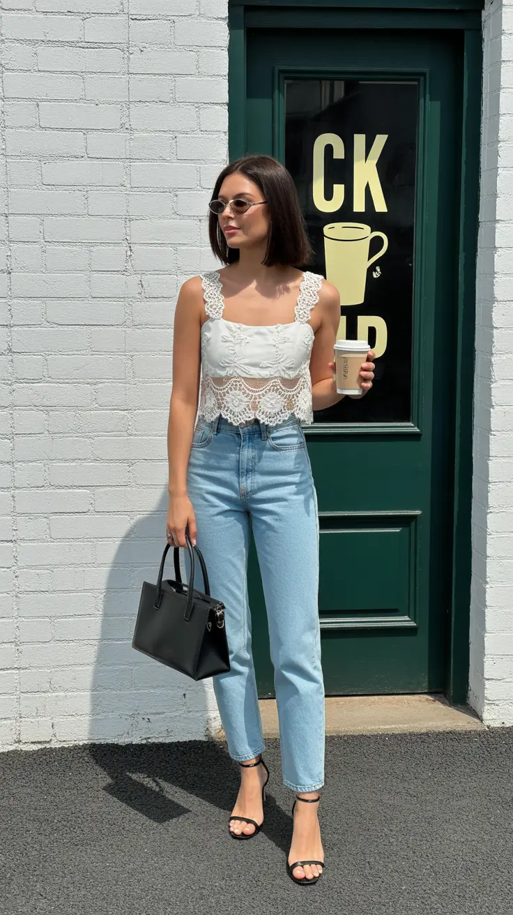 stylish date spring outfits for 2026 Romantic Details With a City Edge