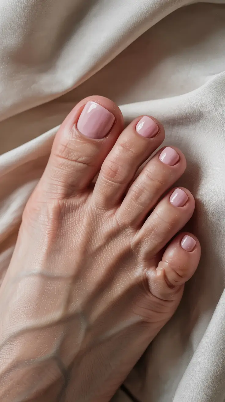 stylish spring toe nails 2026 Soft Baby Pink for Classic Spring Femininity